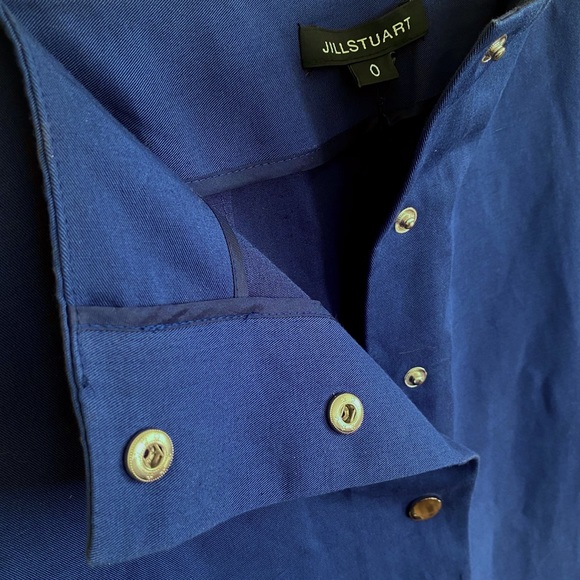 Jill Stuart Justina High-Waist Snap-Front Maxi Skirt Lapis Sz 0 *NWT* - Picture 3 of 9